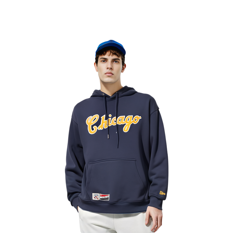 Shop New Era FW23 MLB库珀斯敦芝加哥白袜字母印花连帽衫男女款深灰色 13781133