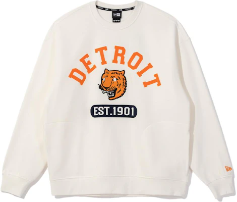 New Era FW23 MLB 底特律老虎隊標印花白色圓領衛衣 男女適用 13781140 Buy New Era FW23 MLB 底特律老虎隊標印花白色圓領衛衣 男女適用 13781140