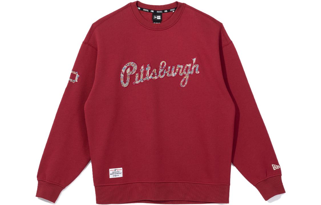 New Era FW23 MLB Logo Embroidered Crewneck Sweatshirt Unisex Red 13944735