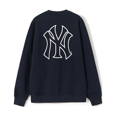 New Era FW23 MLB New York Yankees Logo Navy Blue Crewneck Sweatshirt Unisex 12715372