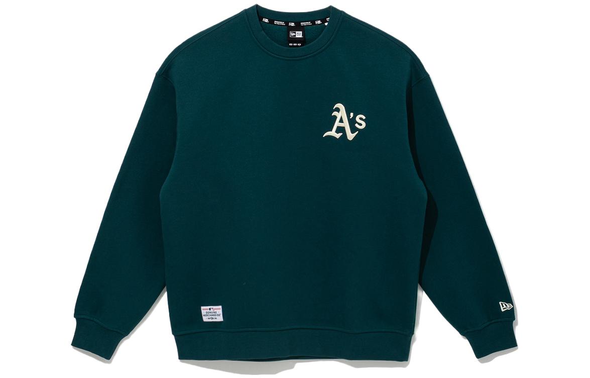New Era FW23 MLB Oakland Athletics Crewneck Sweatshirt Unisex Dark Green 13781142