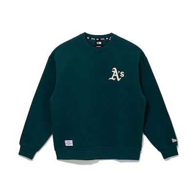 New Era FW23 MLB Oakland Athletics Crewneck Sweatshirt Unisex Dark Green 13781142