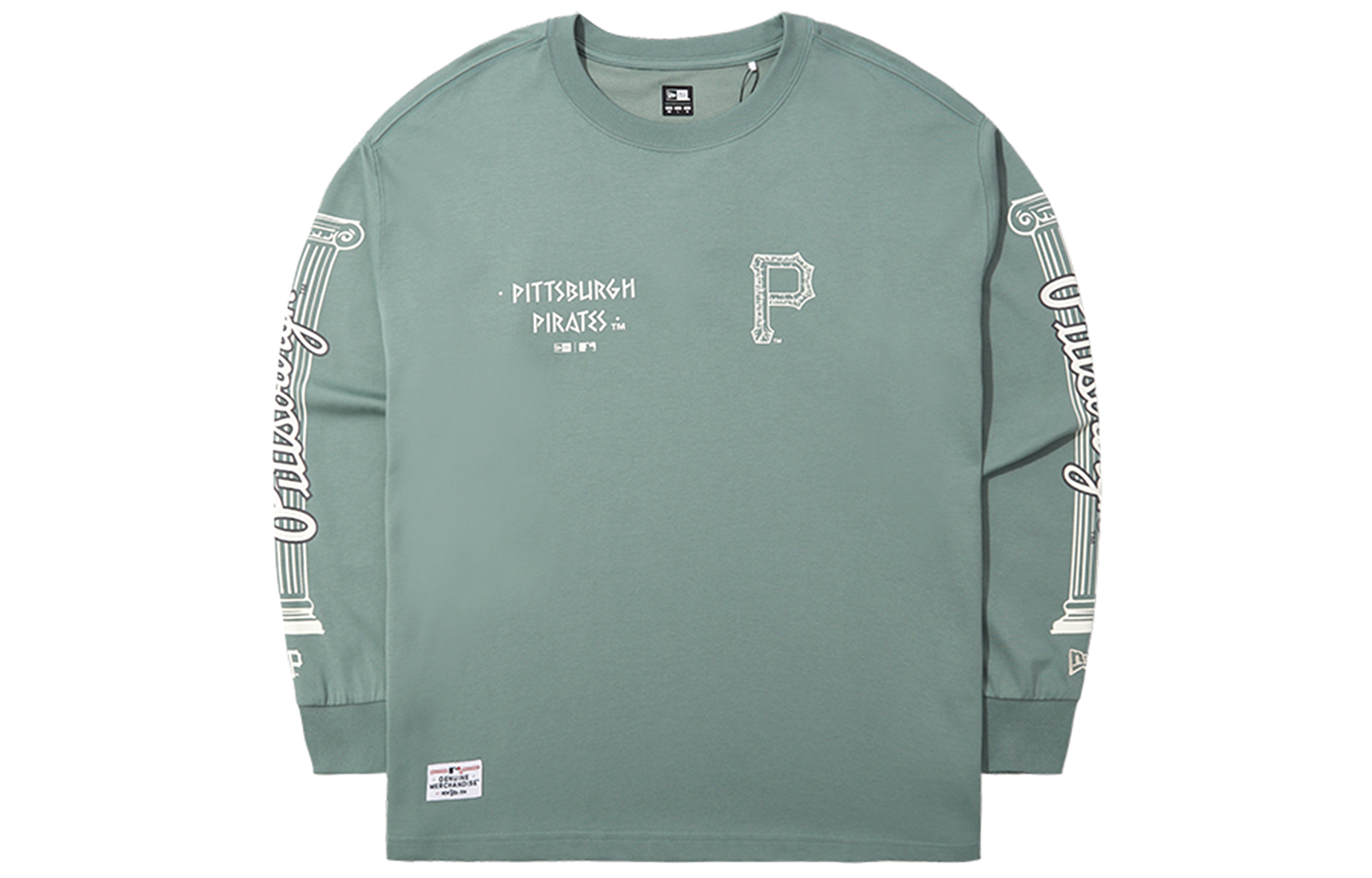 New Era FW23 MLB Pittsburgh Pirates Vintage Pullover Sweatshirt Green Unisex 14112289