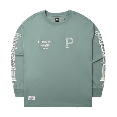 New Era FW23 MLB Pittsburgh Pirates Vintage Pullover Sweatshirt Green Unisex 14112289
