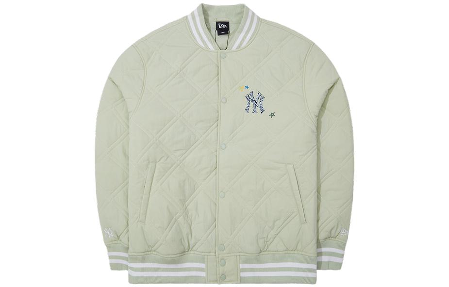 New Era FW23 MLB Yankees Green Varsity Embroidered Casual Unisex Jacket. 13789122