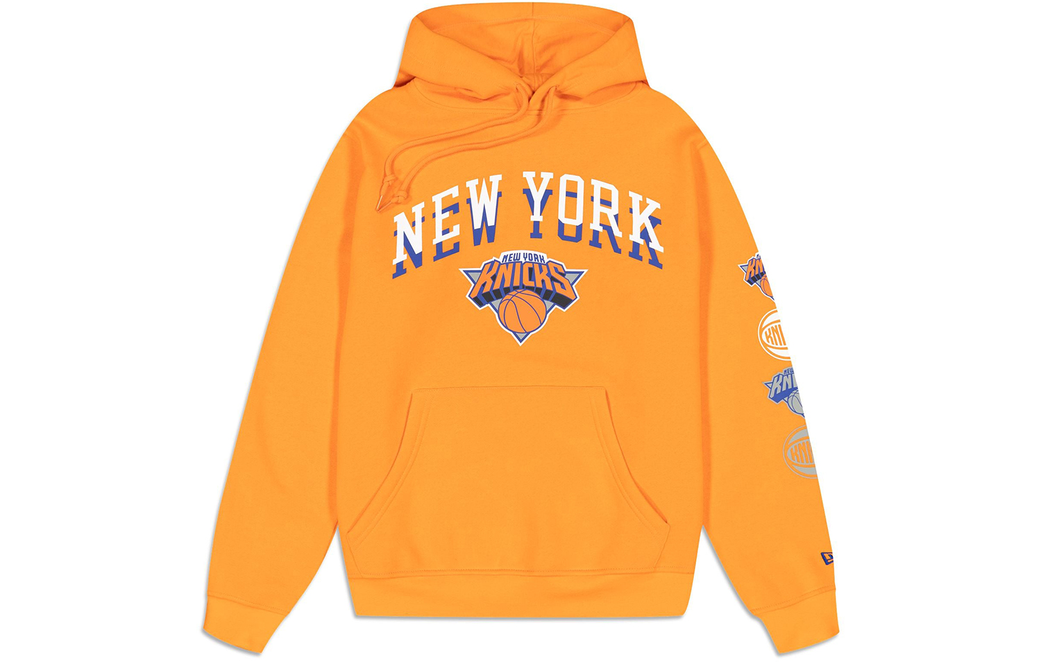 New Era FW23 New York Knicks Letter Basketball Hoodie Unisex Orange 60429327