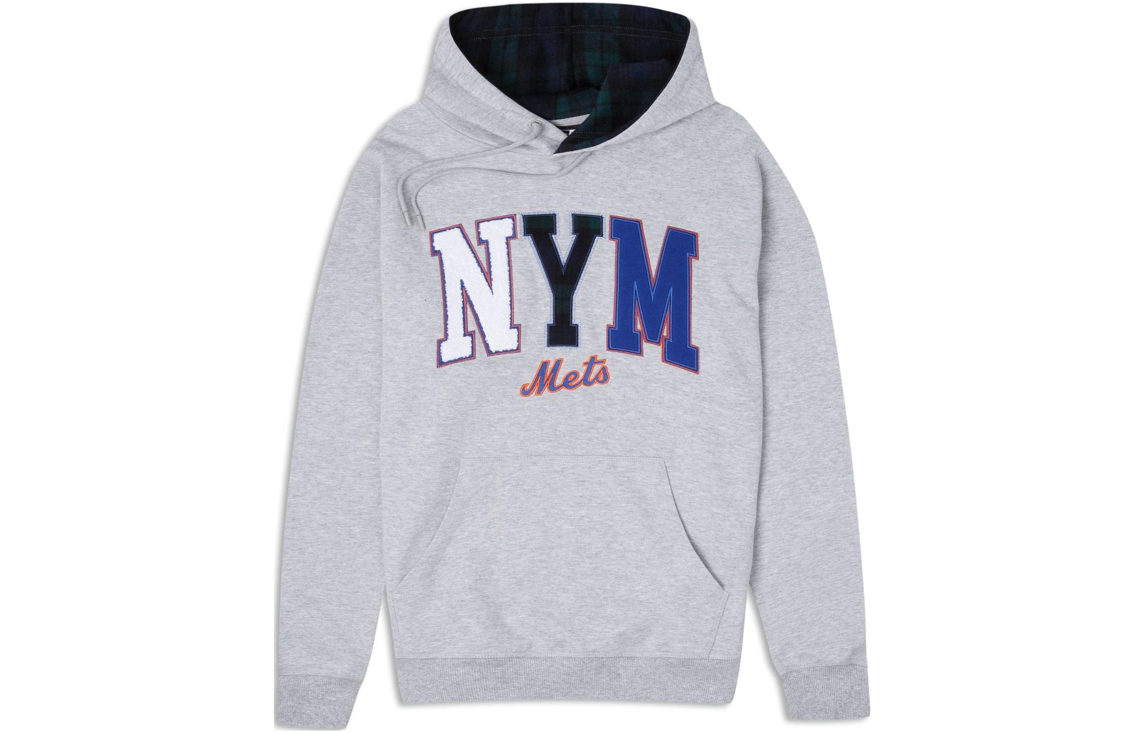 New Era FW23 New York Mets Logo Hoodie Unisex Grey 60430696