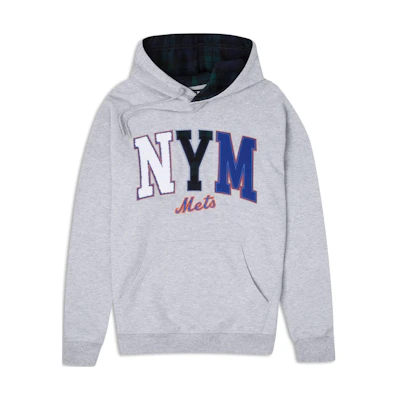 New Era FW23 New York Mets Logo Hoodie Unisex Grey 60430696