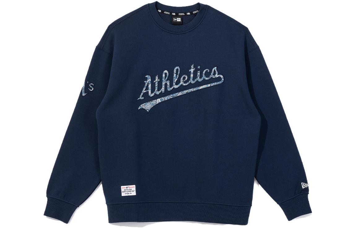 New Era FW23 Oakland Athletics Navy Crewneck Graphic Sweatshirt Unisex Long Sleeve 13944736
