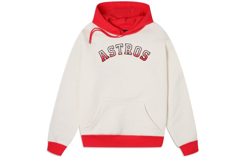 New Era FW23 Star Letter Print Colorblock Hoodie Unisex White 60335855