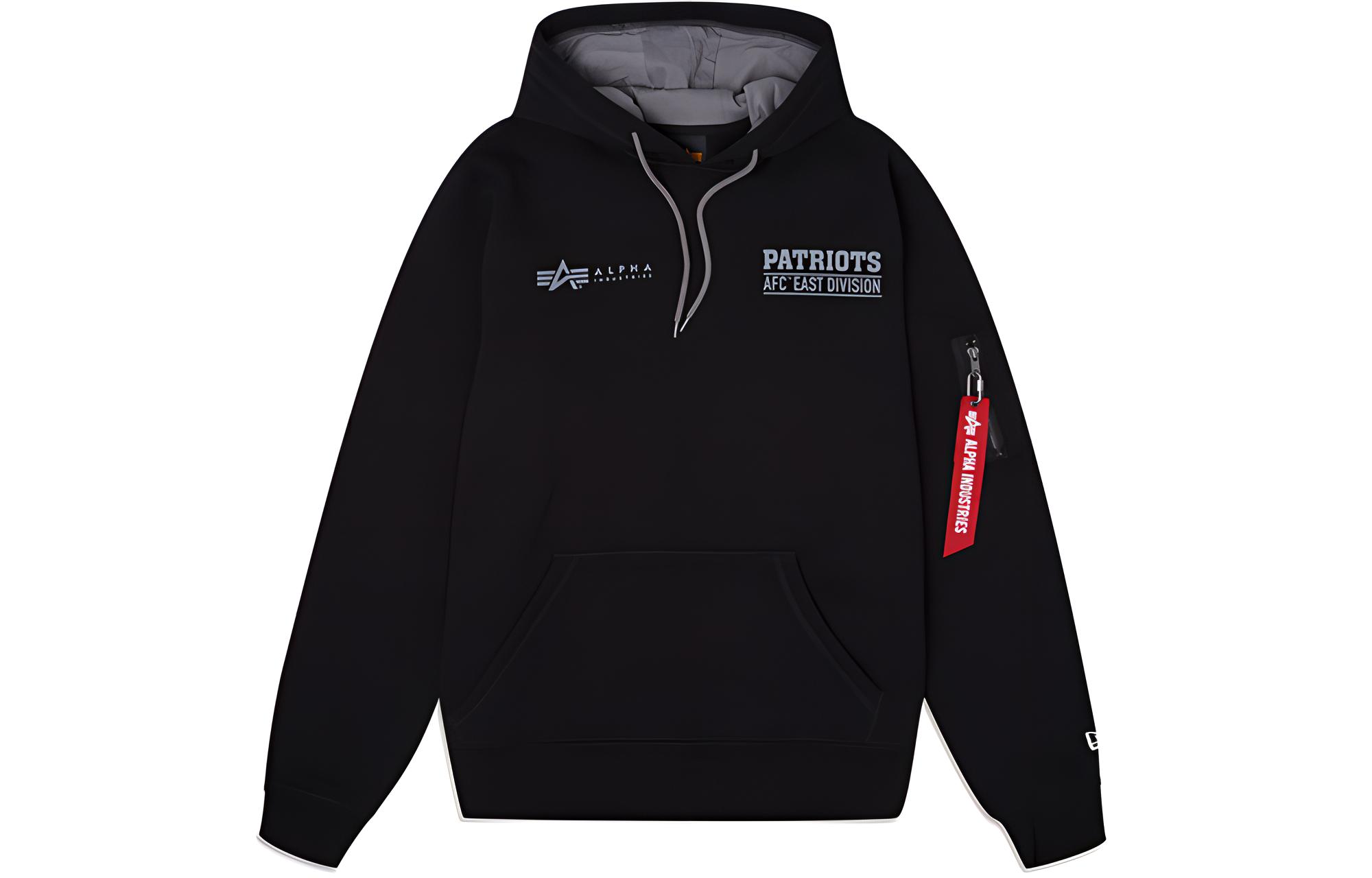 New Era FW23 Unisex Letter Print Hoodie Black 13117762