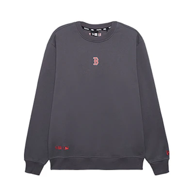 New Era FW24 Boston Red Sox Embroidered Crewneck Sweatshirt Unisex Gray 14397934