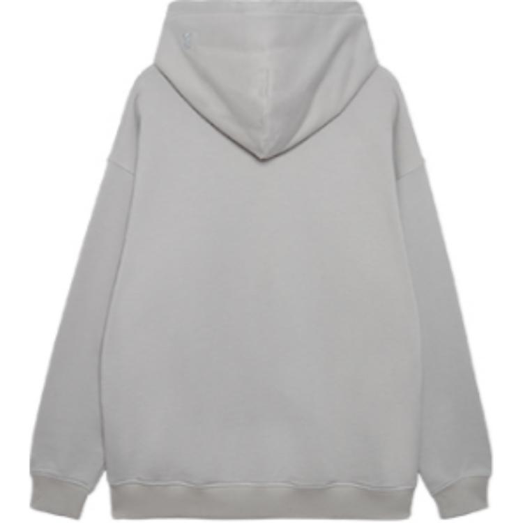 Lookbook New Era FW24 Embroidered Oversized Hoodie Light Gray Unisex Long Sleeve 14385207