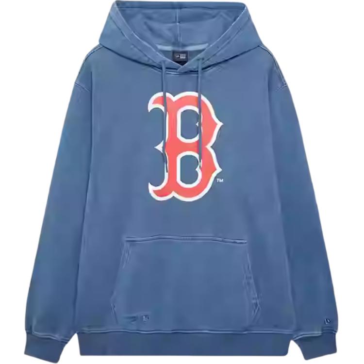 New Era FW24 MLB Boston Red Sox NY Embroidered Vintage Washed Hoodie Unisex Blue 14397938