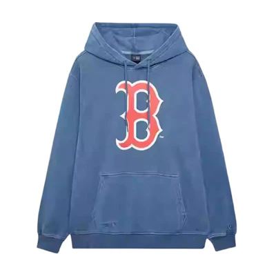 New Era FW24 MLB Boston Red Sox NY Embroidered Vintage Washed Hoodie Unisex Blue 14397938