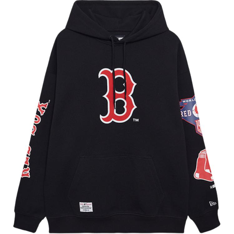Order New Era FW24 MLB 波士頓紅襪 NY 連帽黑色男女同款街頭服飾 14385099