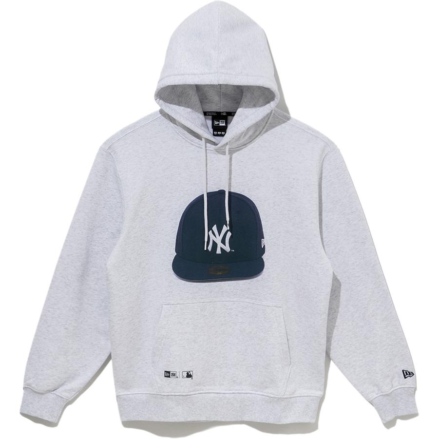 New Era FW24 MLB Graphic Print Hoodie Unisex Long Sleeve Grey 14397992