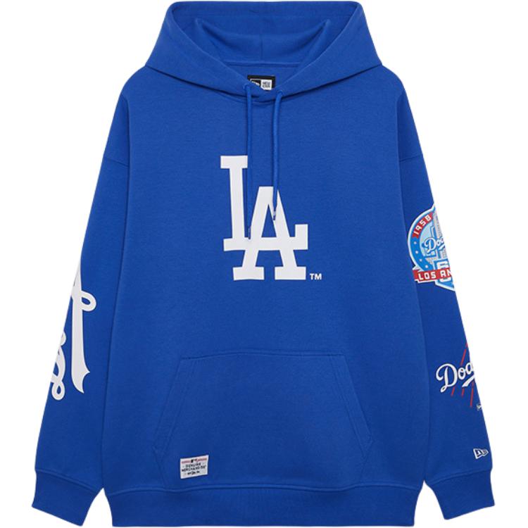 New Era FW24 MLB LA Dodgers NY Oversized Street Hoodie Unisex Blue 14385098