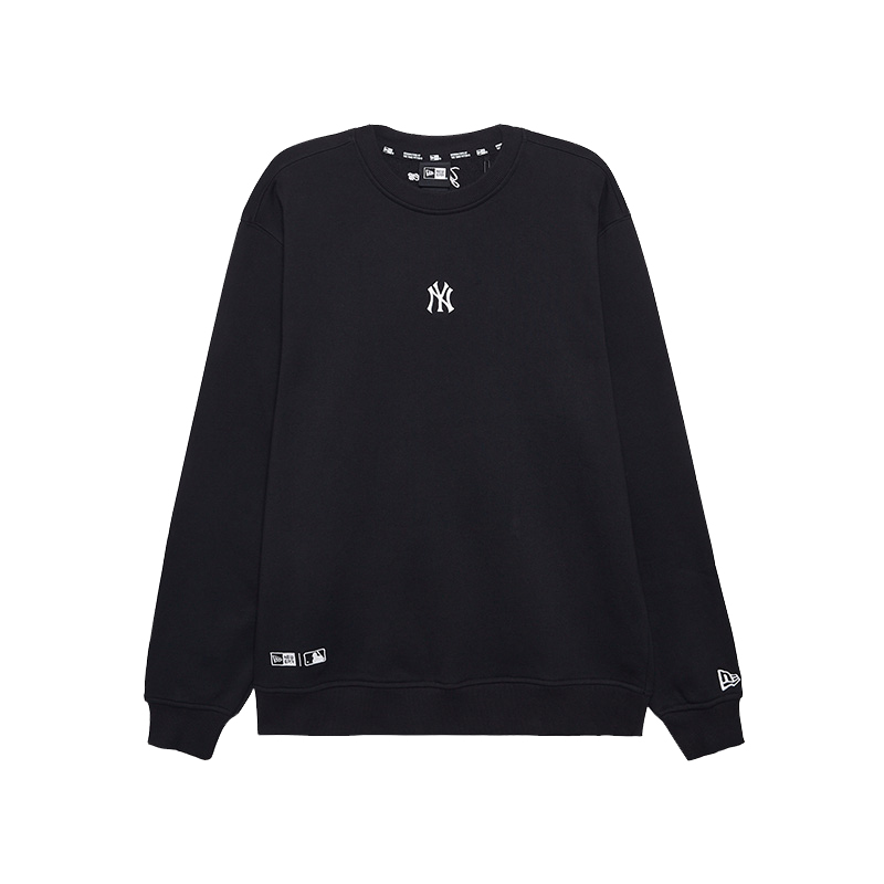 New Era FW24 MLB Logo Embroidered Crewneck Sweatshirt Black Unisex 14397930