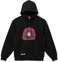 New Era FW24 MLB Logo Print Black Hoodie Unisex Long Sleeve Pullover 14397993 New Era FW24 MLB Logo Print Black Hoodie Unisex Long Sleeve Pullover 14397993