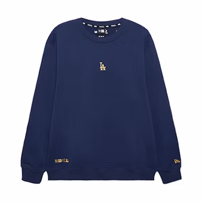 New Era FW24 MLB Los Angeles Dodgers Navy Embroidered Pullover Sweatshirt Unisex 14397932