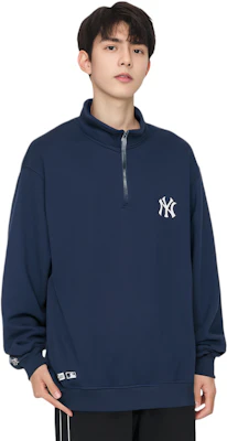 New Era FW24 MLB New York Yankees Half-Zip Embroidered Blue Unisex Sweatshirt 14397950 Lookbook New Era FW24 MLB New York Yankees Half-Zip Embroidered Blue Unisex Sweatshirt 14397950