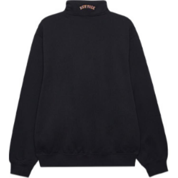 Lookbook New Era FW24 MLB NY Mets Half-Zip Embroidered Long Sleeve Unisex Sweatshirt Black 14397951
