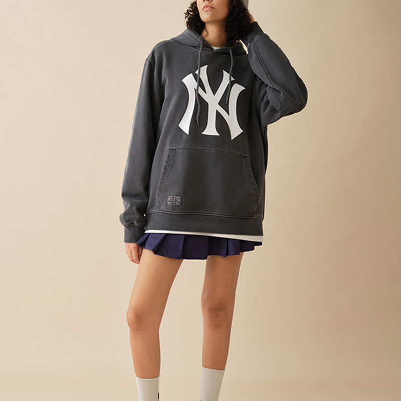 Purchase New Era FW24 MLB NY Yankees Embroidered Pullover Oversized Hoodie Black Unisex 14397935