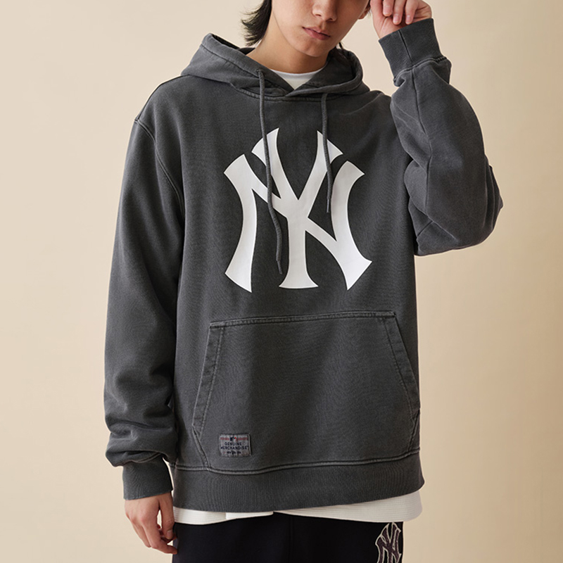 Sizing New Era FW24 MLB NY Yankees Embroidered Pullover Oversized Hoodie Black Unisex 14397935