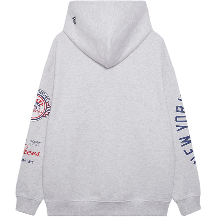 Lookbook New Era FW24 MLB NY洋基街頭風連帽衛衣 中性灰色毛衣 14385097