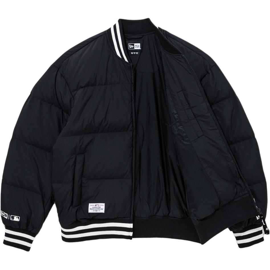Shop New Era FW24 MLB Yankees Black Zip-Up Puffer Jacket Unisex Casual Comfort Style 14397958