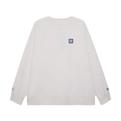 New Era FW24 Porcelain Crewneck Embroidered Sweatshirt Unisex White 14385258