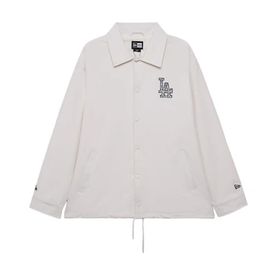 New Era FW24 Porcelain MLB Dodgers White Embroidered Button Jacket Unisex 14385265