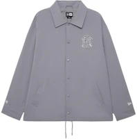 New Era FW24 Porcelain MLB Yankees Loose Embroidered Logo Button Jacket Grey Unisex 14385264 New Era FW24 Porcelain MLB Yankees Loose Embroidered Logo Button Jacket Grey Unisex 14385264