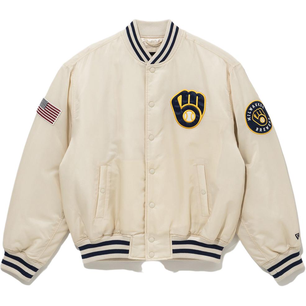 New Era FW25 MLB Authentic Stadium Jacket Milwaukee Brewers Unisex Casual Style 14742067