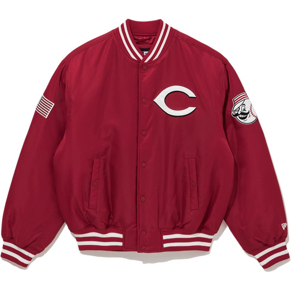 New Era FW25 MLB Cincinnati Reds Authentic Stadium Jacket Unisex Casual Style 14742075