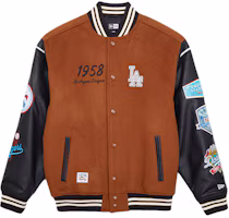 New Era FW25 MLB LA Dodgers Retro Logo Baseball Jacket Unisex Casual Outerwear 14726752 New Era FW25 MLB LA Dodgers Retro Logo Baseball Jacket Unisex Casual Outerwear 14726752