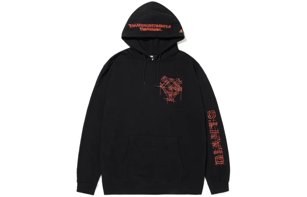 New Era Geometric Pattern Hoodie Unisex Black 13109007