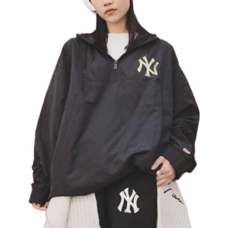 Shop New Era Gold Logo Hoodie Jacket Unisex Black 12845012