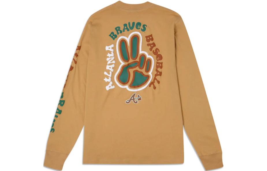 New Era Graffiti Letter Crewneck Sweatshirt - Khaki 60416998