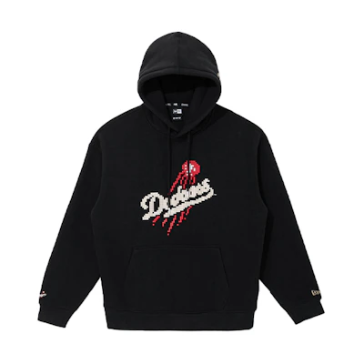 New Era Graphic Print Oversized Hoodie Unisex Black Long Sleeve 12866572