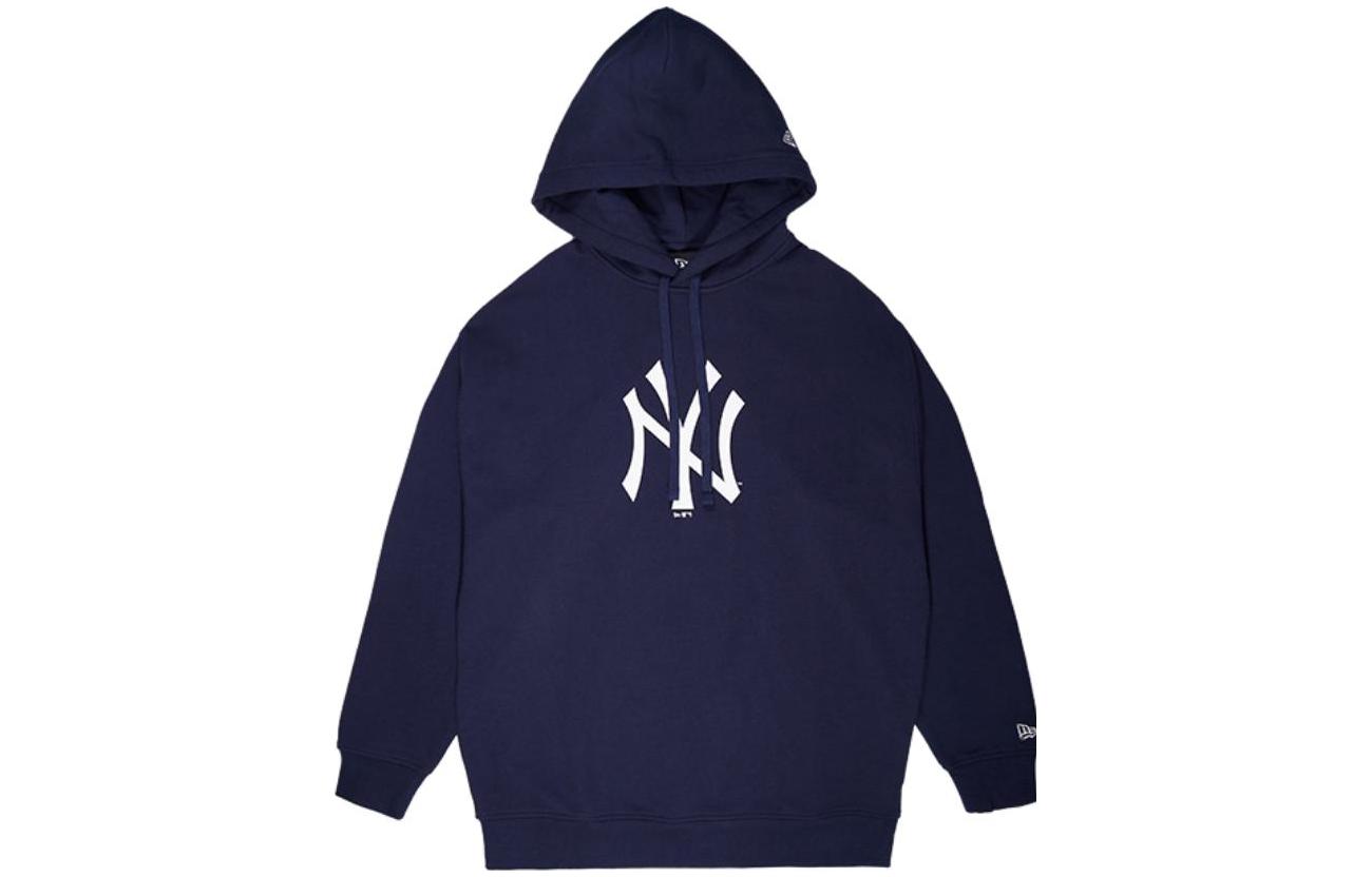 New Era Graphic Print Pullover Hoodie Unisex Navy Blue 12727844