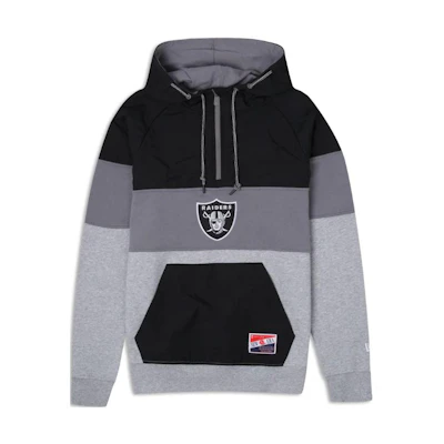 New Era Gray Black Letter Patch Pullover Hoodie Long Sleeve 60410745
