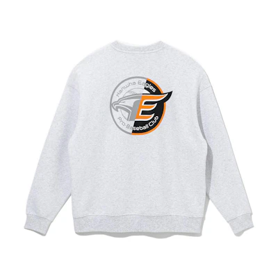 New Era Gray Pullover Sweatshirt with Back Print 13317078