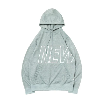 New Era Grey Pullover Hoodie with Logo Print, Unisex 13516853