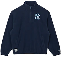 New Era Half-Zip Fleece Logo Sweatshirt Unisex Navy Blue 13044920 New Era Half-Zip Fleece Logo Sweatshirt Unisex Navy Blue 13044920