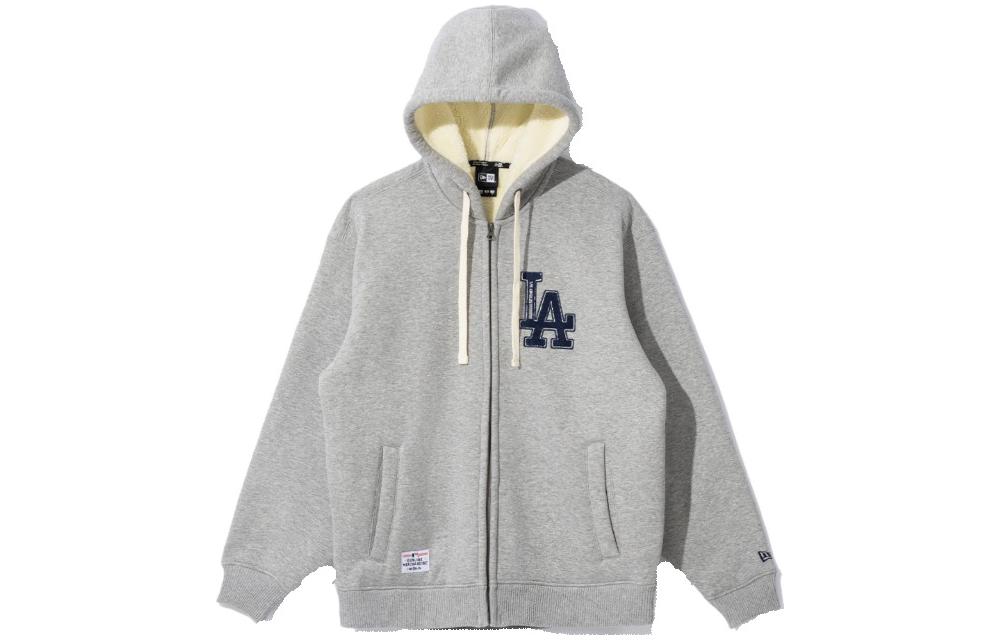 New Era Heather Gray Unisex Zip Hoodie American Style Activewear 13781129