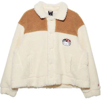 New Era Hello Kitty Printed Colorblock Jacket Ivory White Unisex 13488919 New Era Hello Kitty Printed Colorblock Jacket Ivory White Unisex 13488919