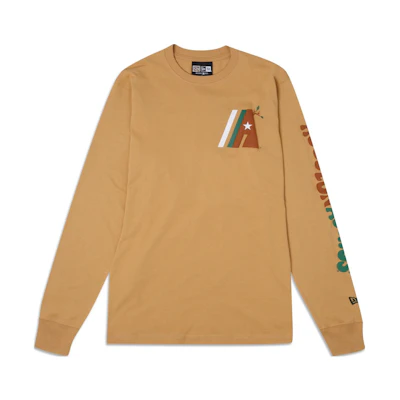 New Era Houston Astros Crewneck Camp Brown Long Sleeve Sweatshirt Unisex 60417002