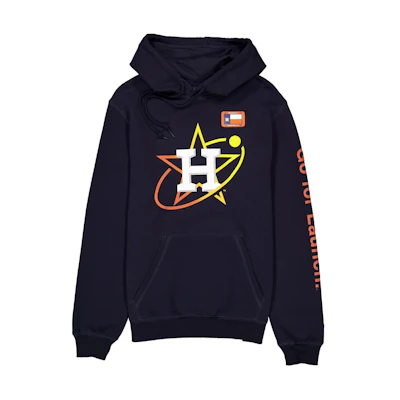 New Era Houston Astros Logo Hoodie Navy Unisex Kangaroo Pocket 60357291